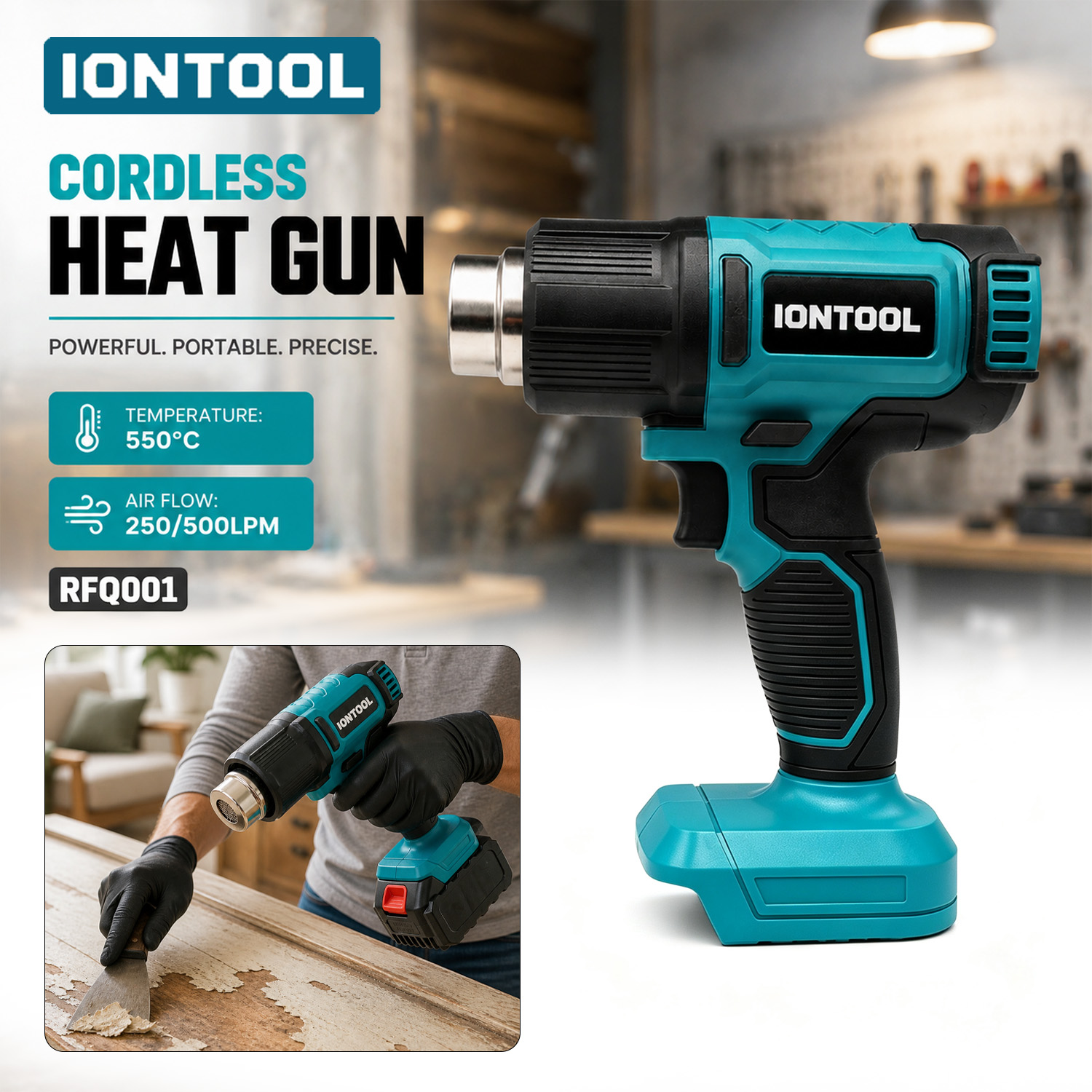 Heat Gun Small - Pistola de Aire Caliente Inalámbrica Portátil