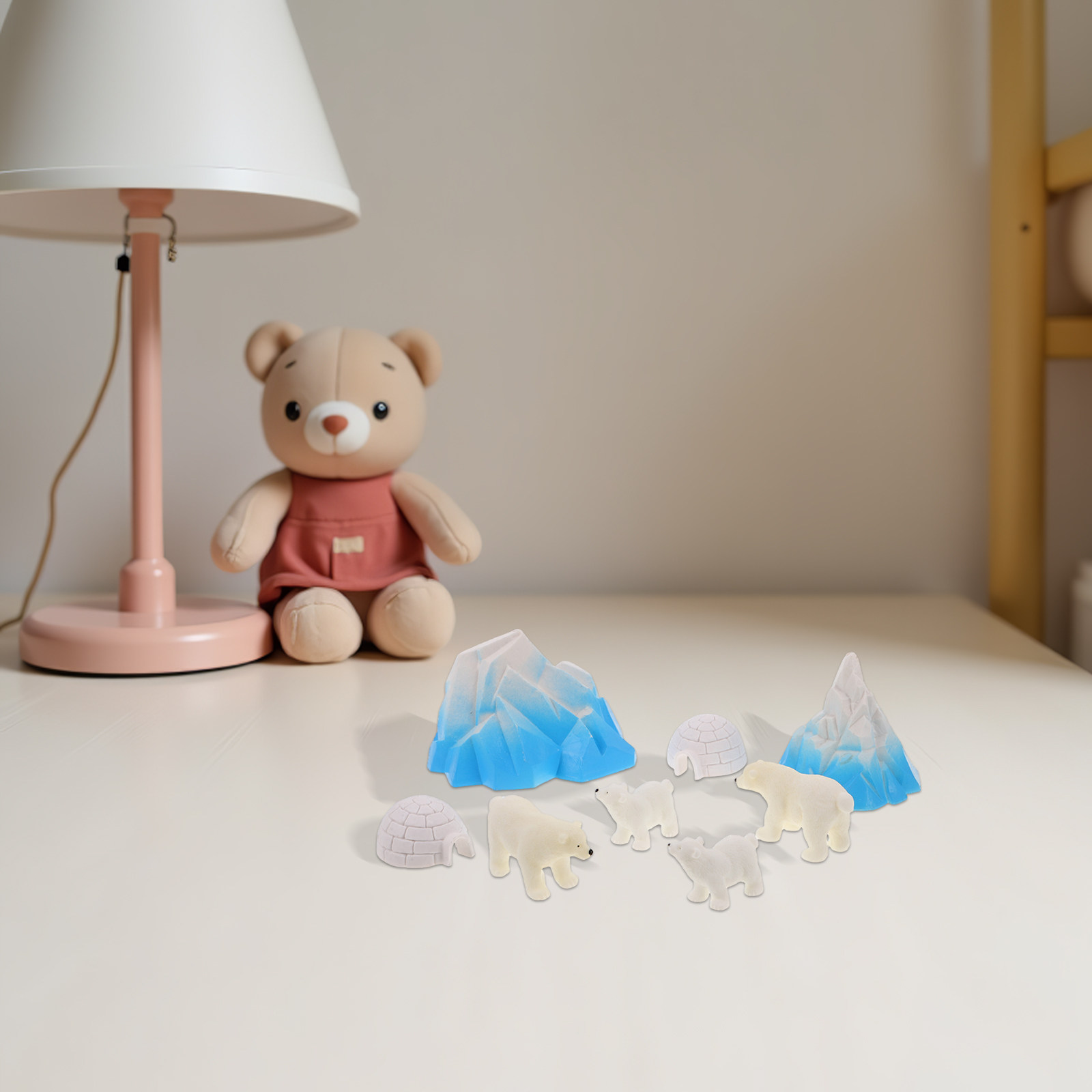 8 Piezas de Mini Osos Polares  - Crafting Resin reseña y precio