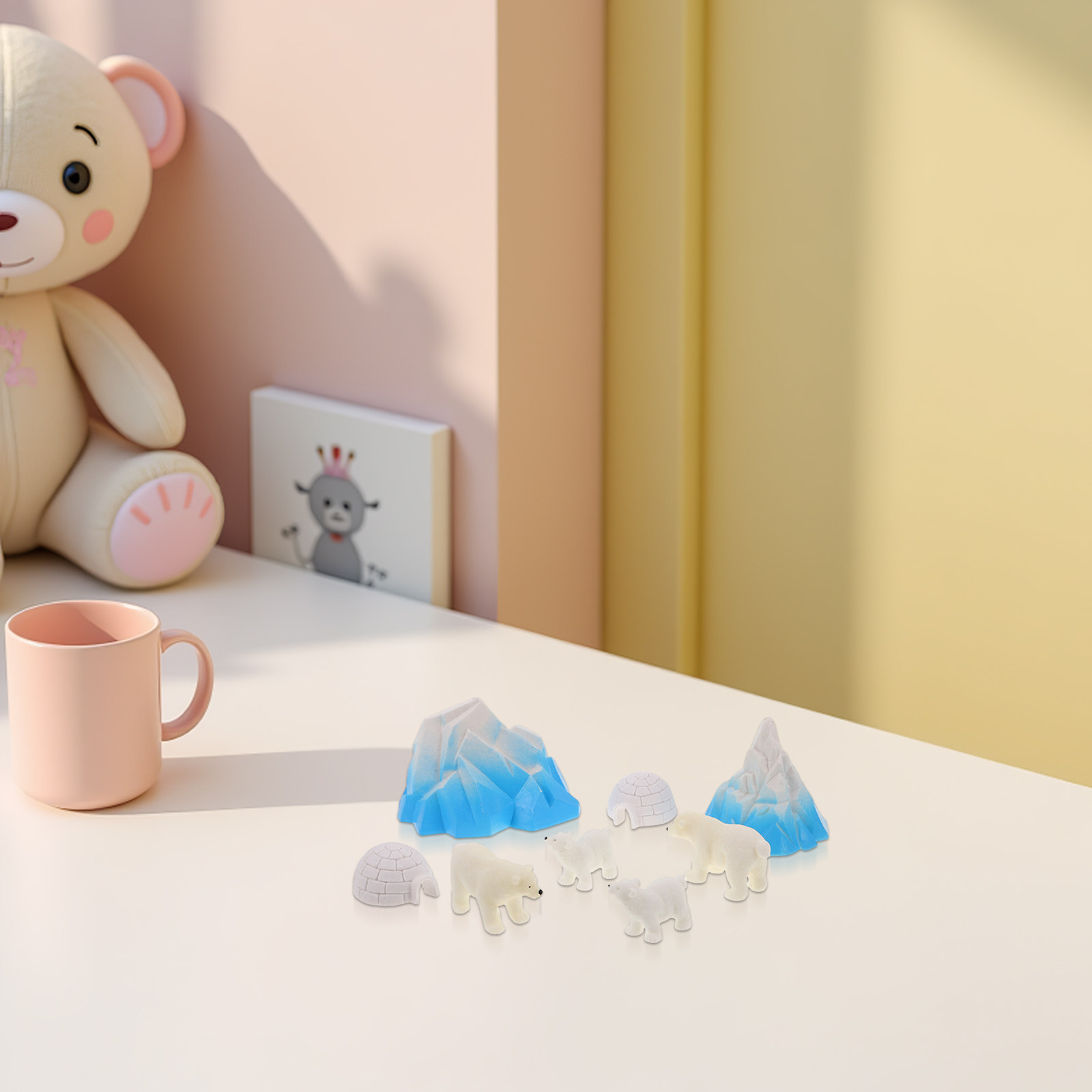 8 Piezas de Mini Osos Polares  - Crafting Resin reseña y precio