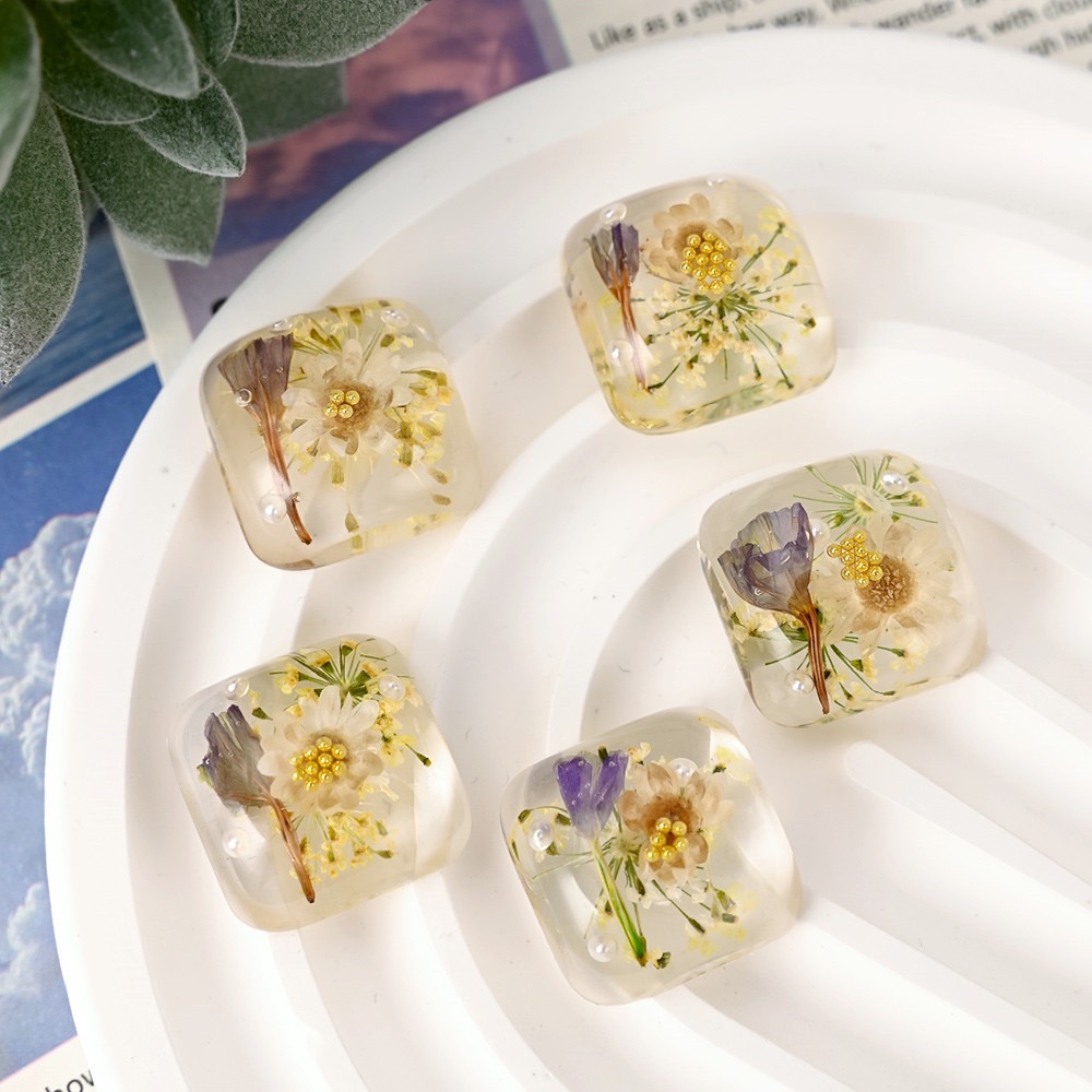 Cabujón de botones de resina d - Dried Flower Bulk reseña y precio