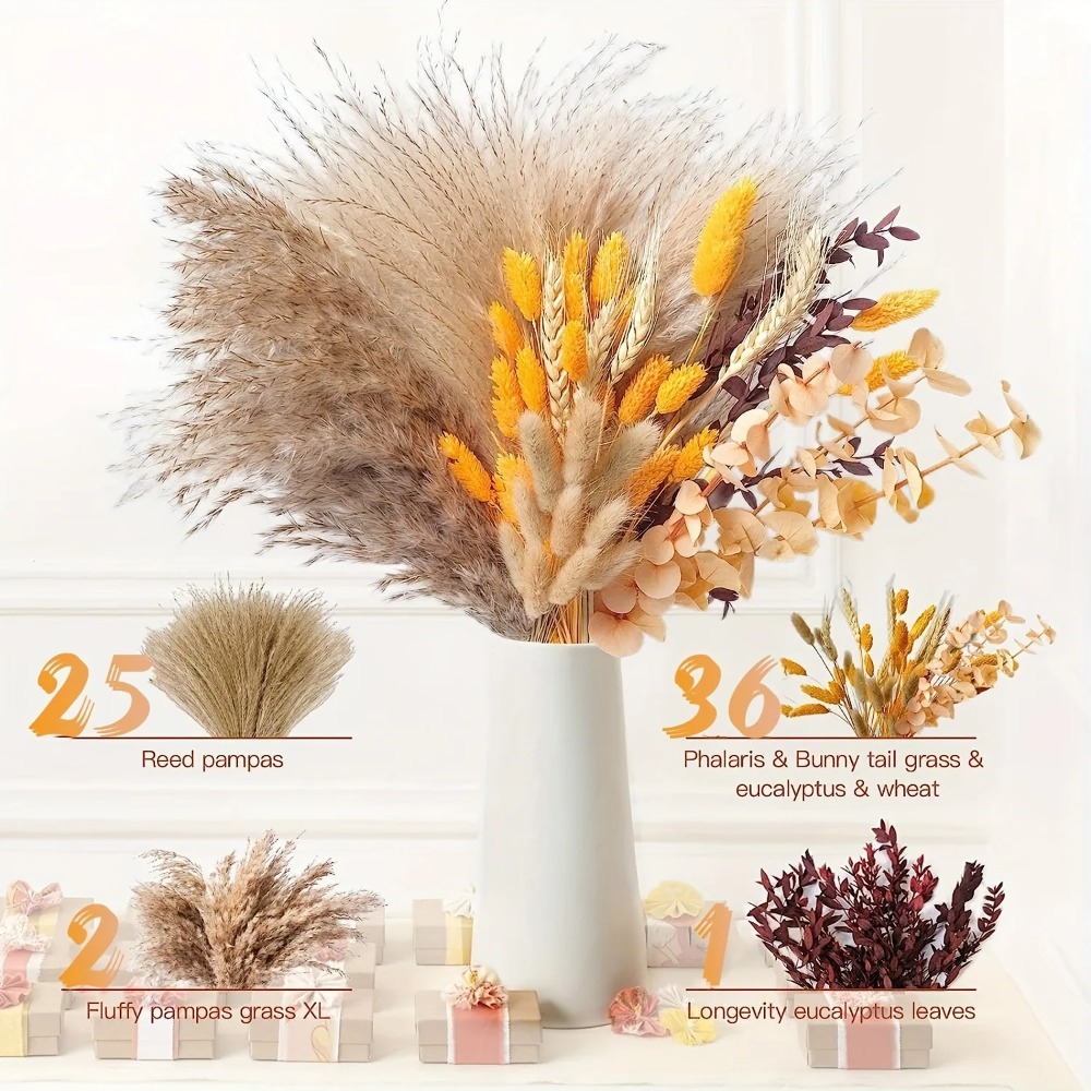 80 piezas de ramo de flores se - Dried Flower Bulk reseña y precio
